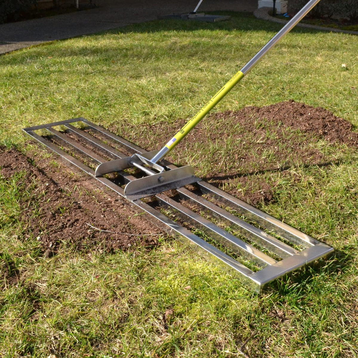 2026 Lawn Leveling Rake | Levelawn Tool | Level Soil or Dirt Ground Surfaces Easily | 30" X 10" Ground Plate | 78" Extra Long Handle | Stainless…