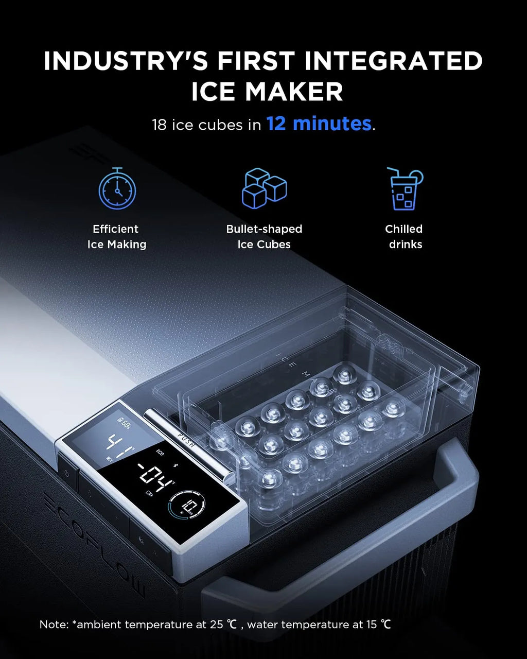 2026 Car Refrigerator, 40 QT(38L) Portable Refrigerator, Electric Cooler with Ice Maker, Dual Zone Wifi App CONTROL(-13°C~50°C), 12/24V Dc/ac for…