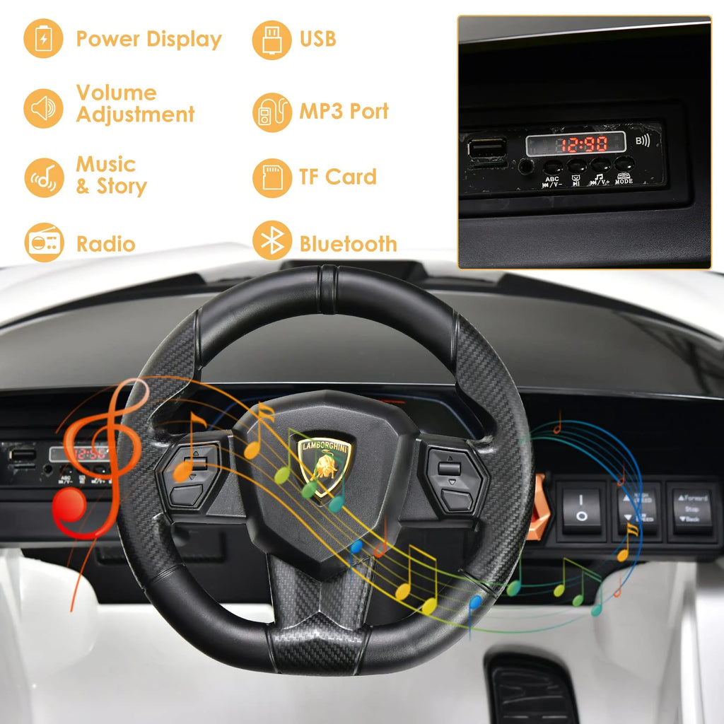 Lamborghini Licenciado Eléctrico con Suspensión y Bluetooth 2026