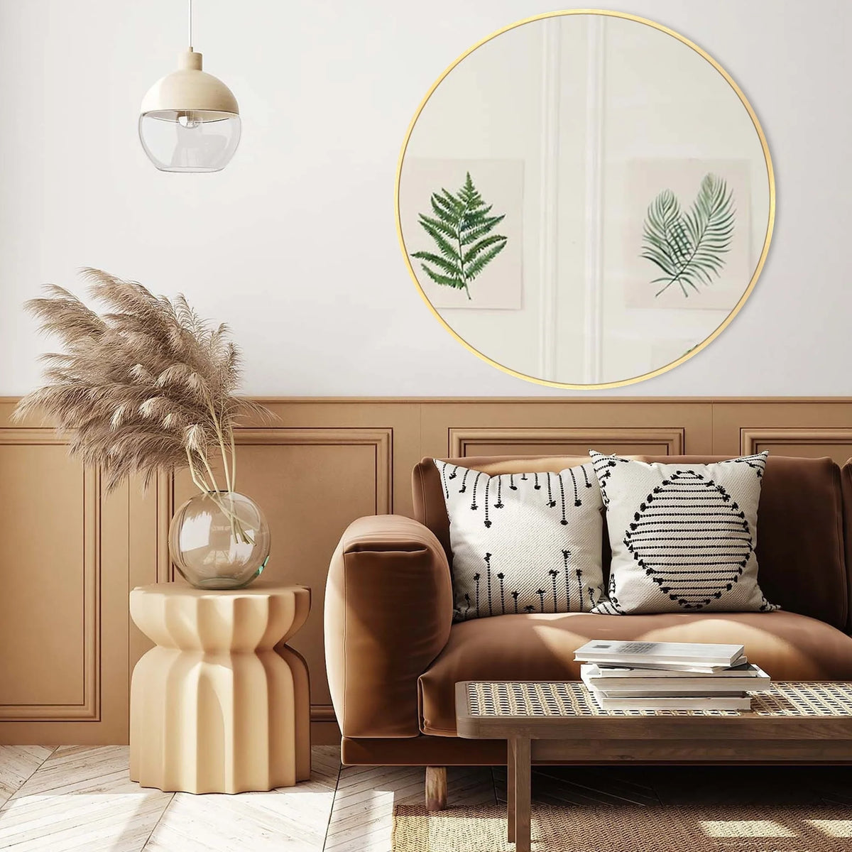 2026 Modern Round Bathroom Vanity Mirror, Wall Mounted Circular Mirror for Bathroom, Bedroom and Home Decor