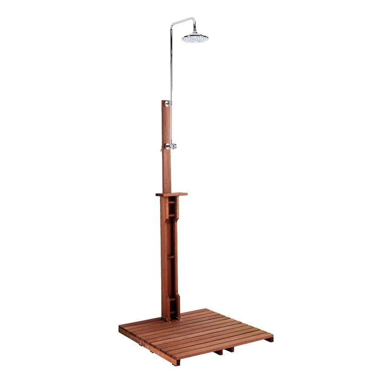 2026 94.5" H Stainless Steel Freestanding Outdoor Shower and Duckboard