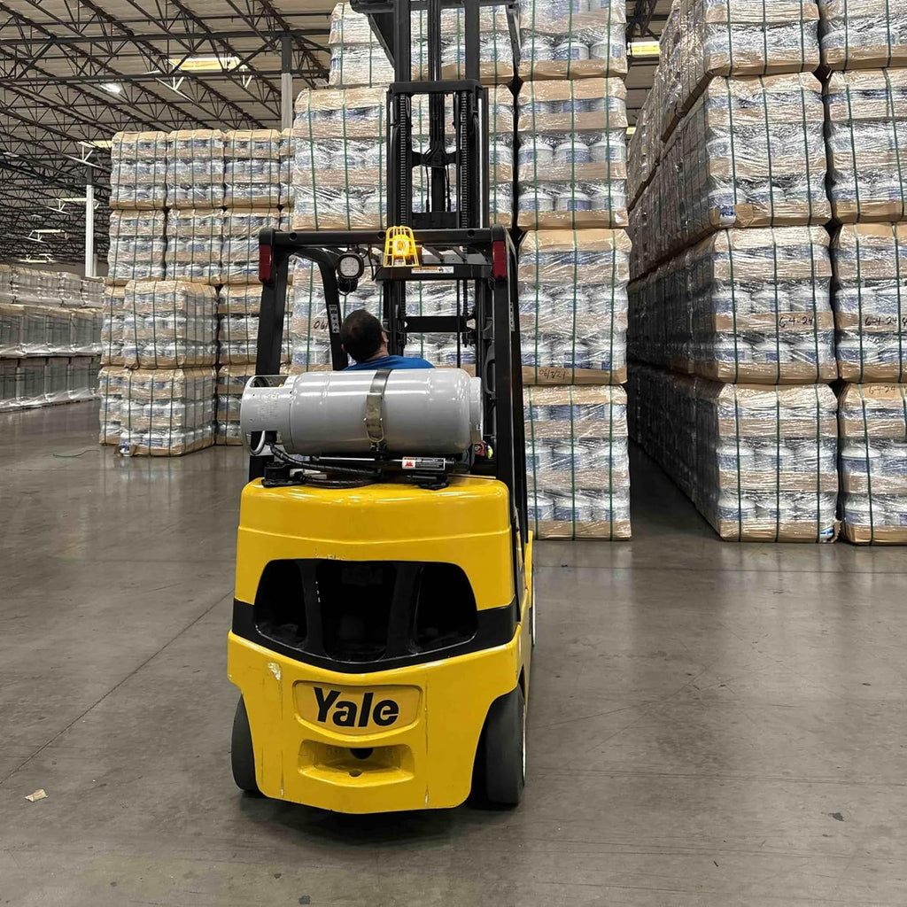 2026 Steel Forklift Propane Tank Cylinder with Built-in Gauge, Gray