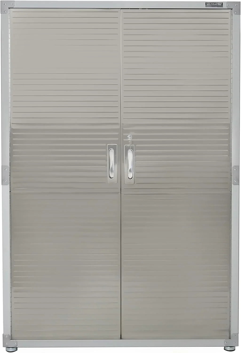 2026 Seville Classics UHD16238 Mega armario, 121,9 x 60,9 x 182,9 cm, soporte de metal con revestimiento en polvo, gris
