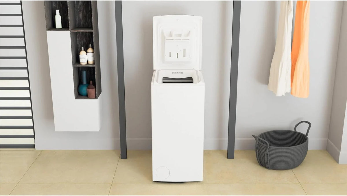 2026 Whirlpool – Lavadora carga superior 6.5 kg TDLR 65230SS EU/N blanco, 1200 rpm, tecnología 6th sense y freshcare, motor universal, eficiencia NEL D