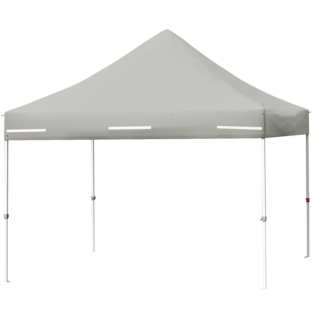 2026 Patiojoy 10x10ft Pop up Tent, 4 Height Adjustment Folding Camping Tent with Awning Blue