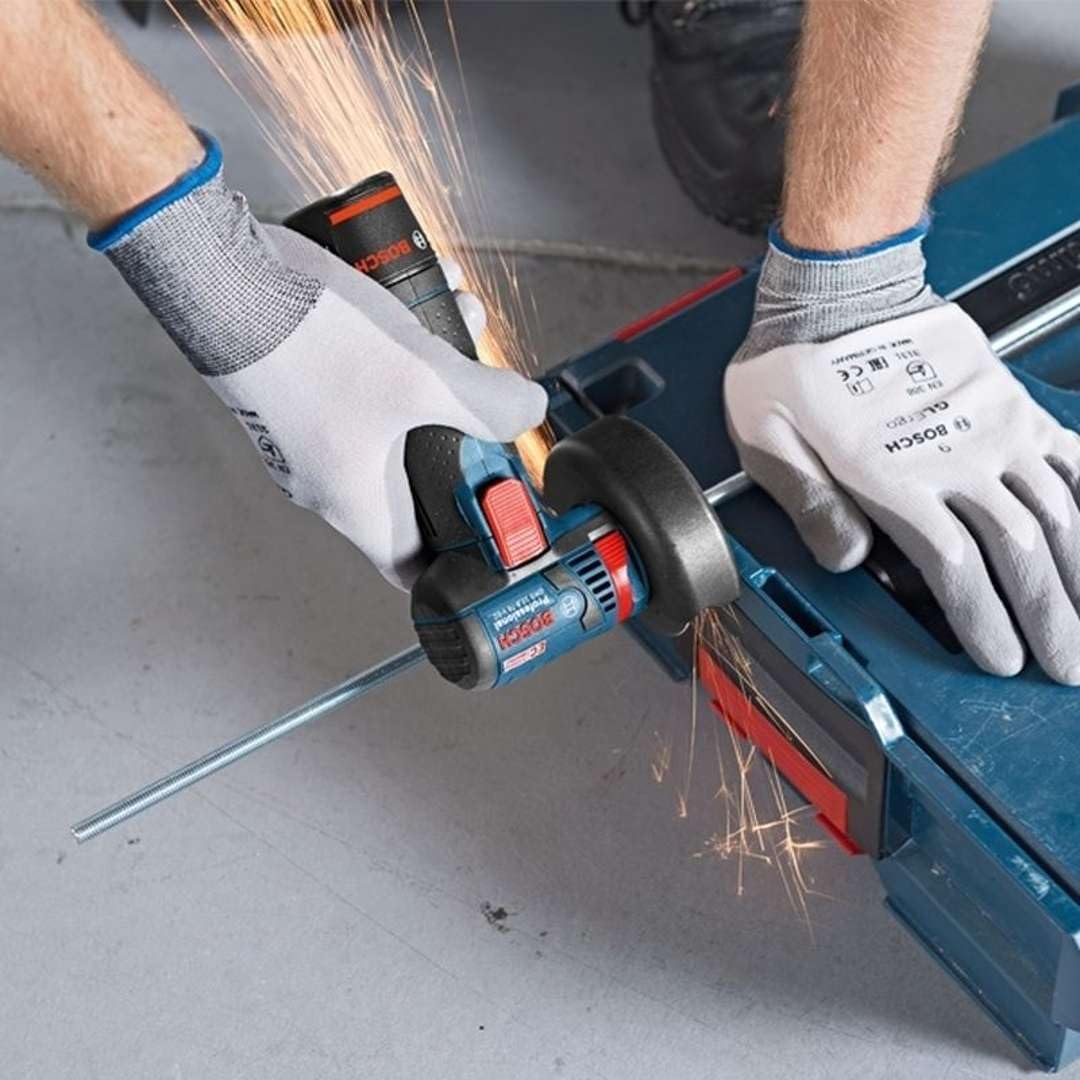 2026 Amoladora angular inalámbrica profesional de 12 V GWS 12V – 76 (incluye 2 baterías de 3,0 Ah, cargador rápido GAL 1230 CV, 1 disco multiusos de carburo, 2 discos de corte Expert para acero inoxidable, L – BOXX2)