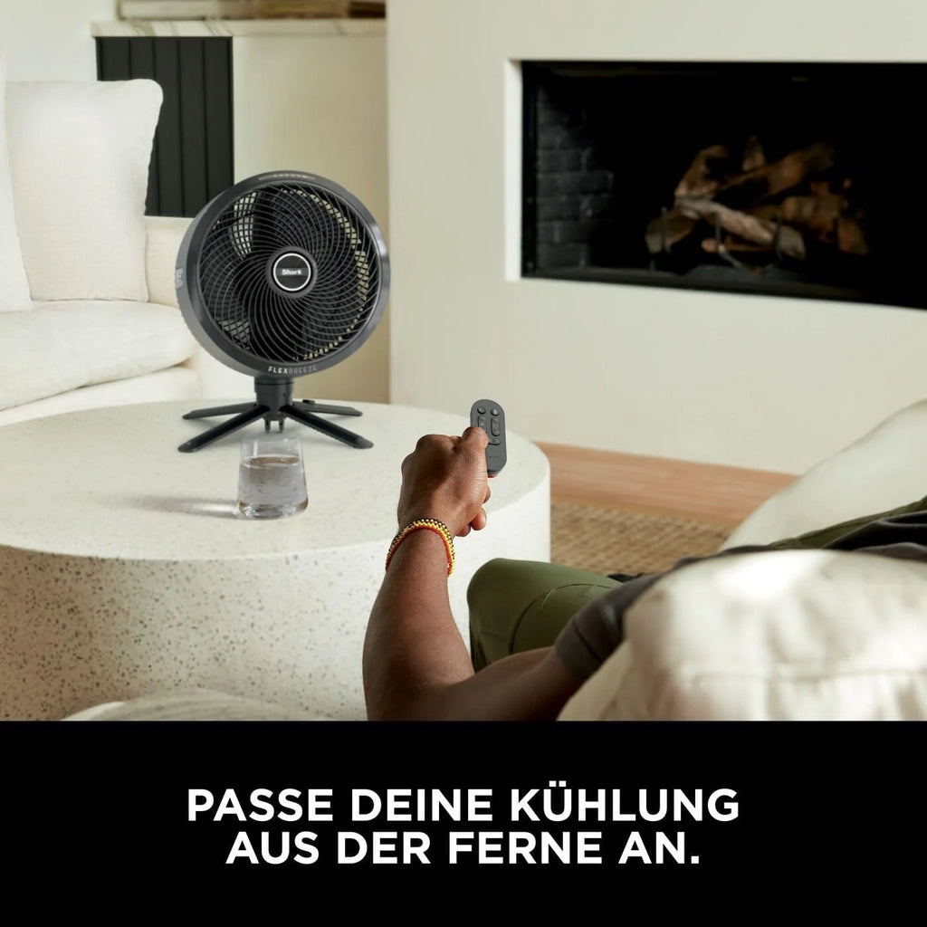 Ventilador Shark FlexBreeze 2026, ventilador híbrido silencioso (con cable e inalámbrico), portátil, para uso en interiores y exteriores, resistente a los rayos UV y al agua, ultra potente, ultra silencioso, blanco FA220EU