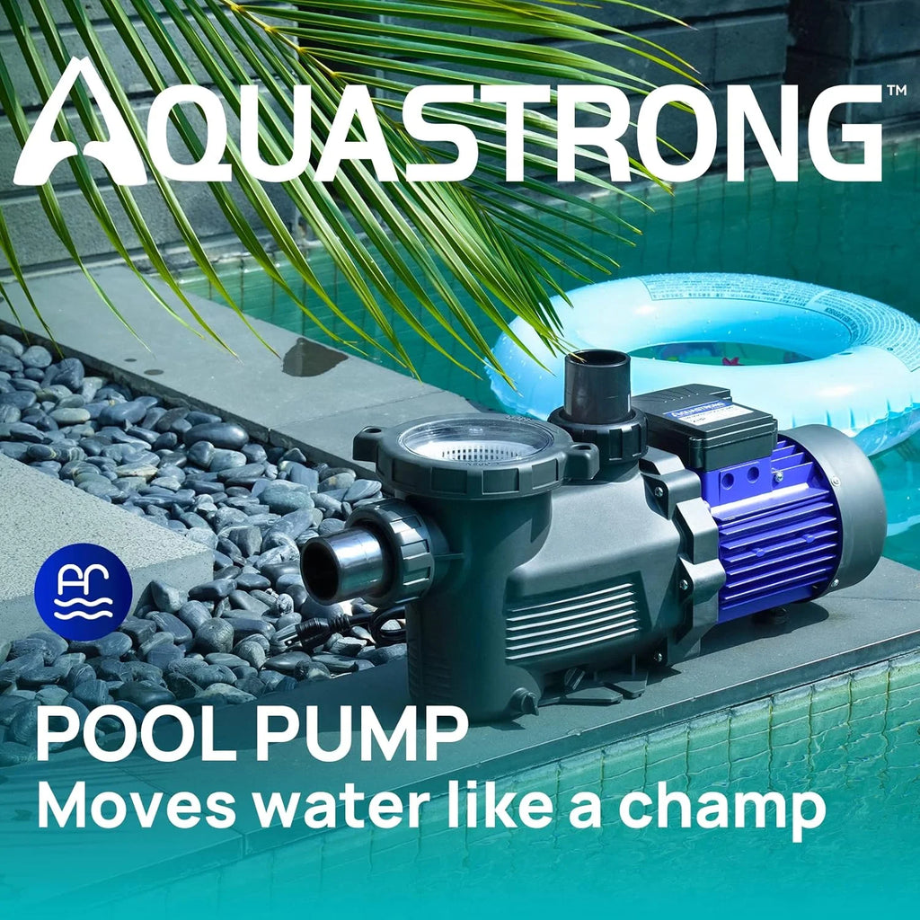 2026 Aquastrong in Above Ground Pool Pump High Flow with Timer 2HP 8917 Gph 220V