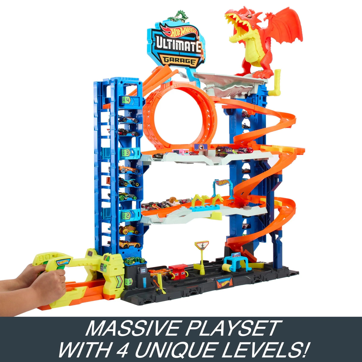 2026 Hot Wheels City Ultimate Garage Playset with 2 Die-Cast Cars, Storage for 50+ Cars Child Age 4-8