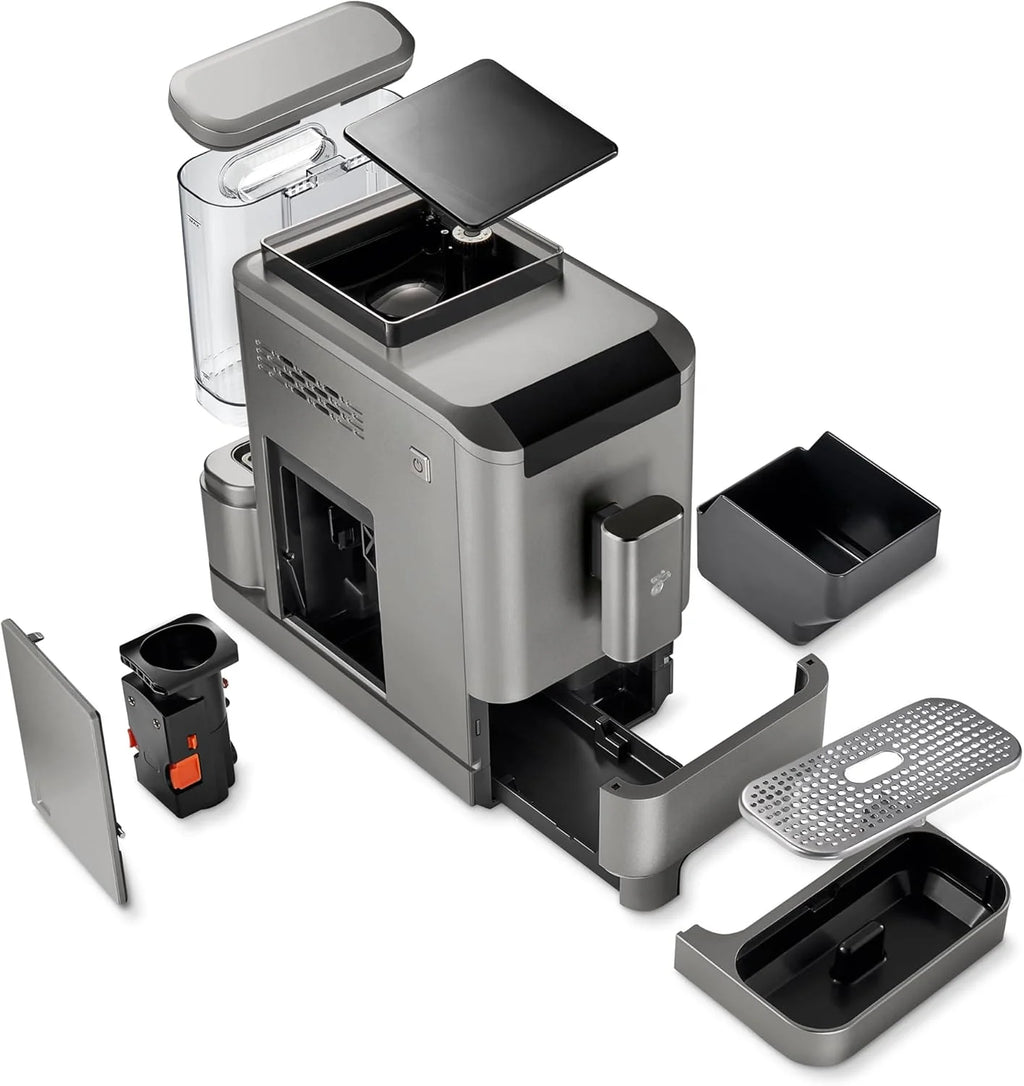 Cafetera automática Tchibo Esperto2 Caffè 2026 con función para 2 tazas (café crema y espresso), color negro granito. INCLUYE un kit de degustación de café GRATIS.