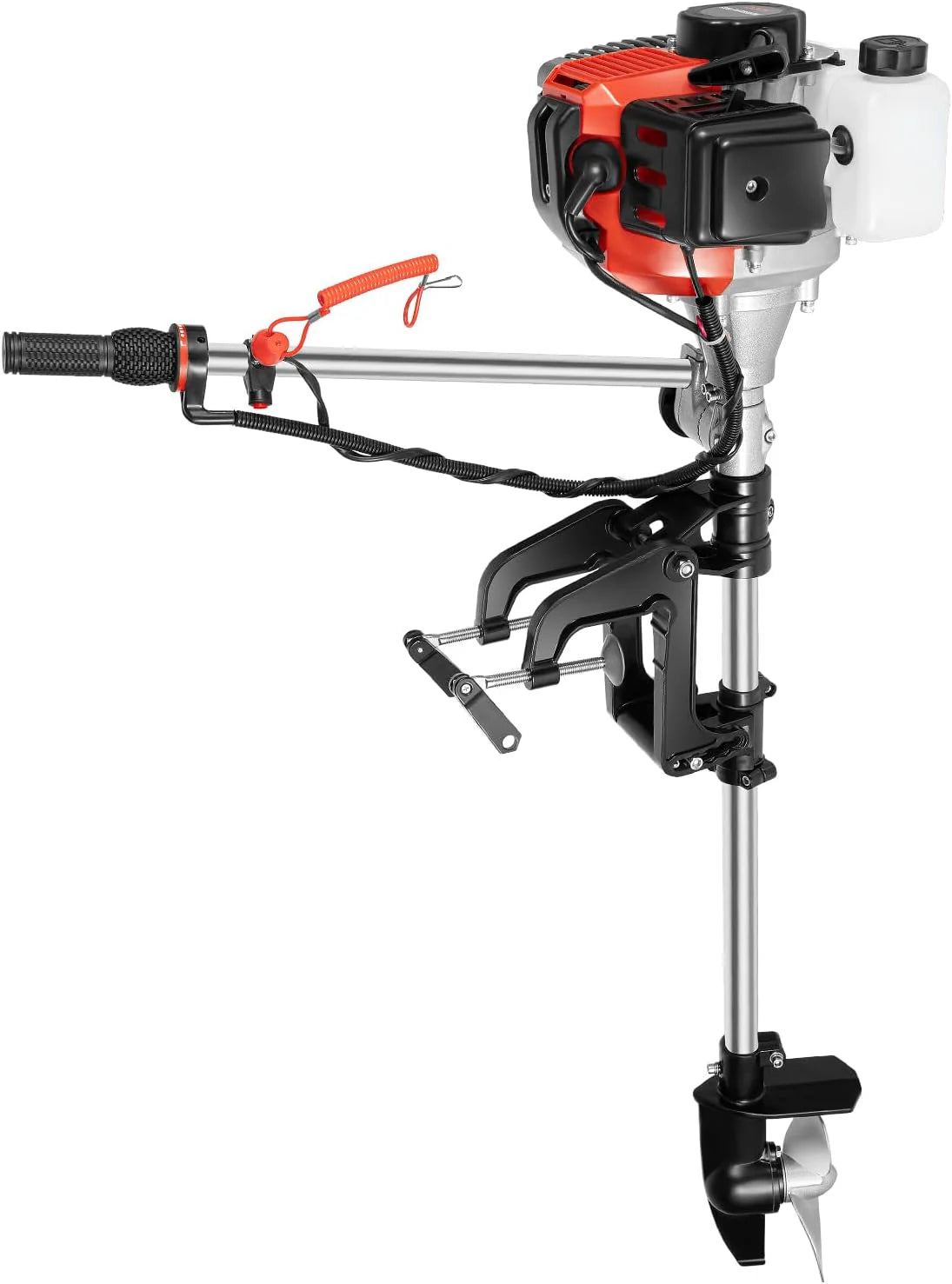 2026 2.3HP 2 Stroke Outboard Motor, 52CC Marine Boat Motor with Air Cooling System, Manual Pull Start for Fishing Boats Water Motor Tools, Cdi…