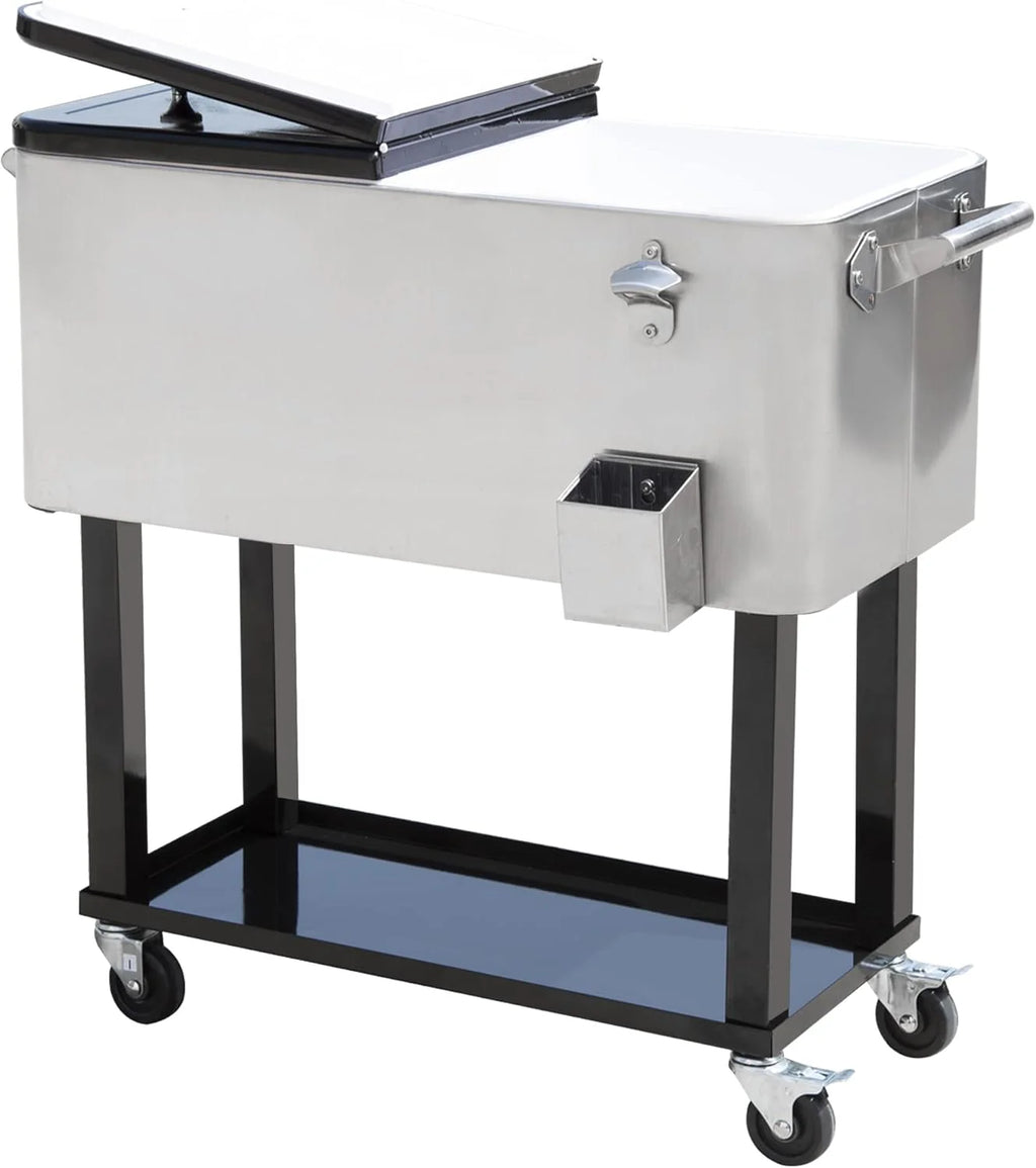2026 Portable Rolling 80 Quart Steel