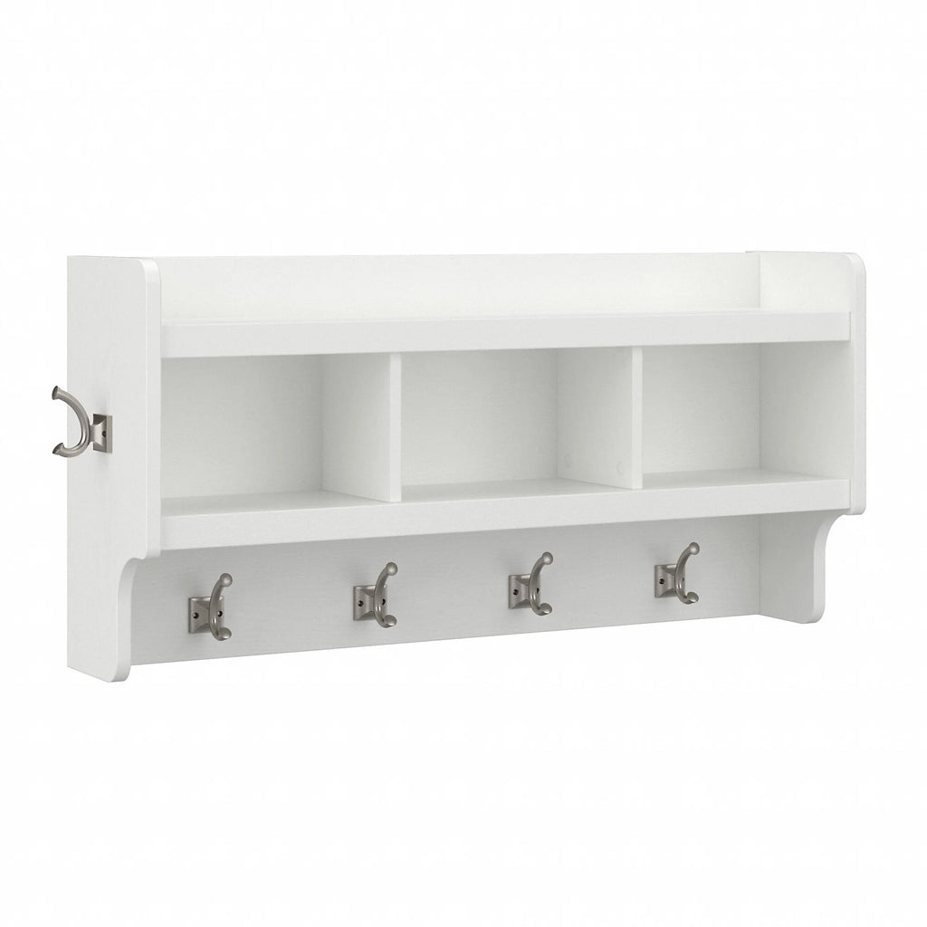 2026 40 Inch Wall Mounted Coat Rack with Shelf, Wooden Entryway Storage and Hanging Organizer