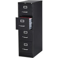 2026 STAPLES 4-Drawer File Cabinet, Lockable, Black, 25"D x 15"W