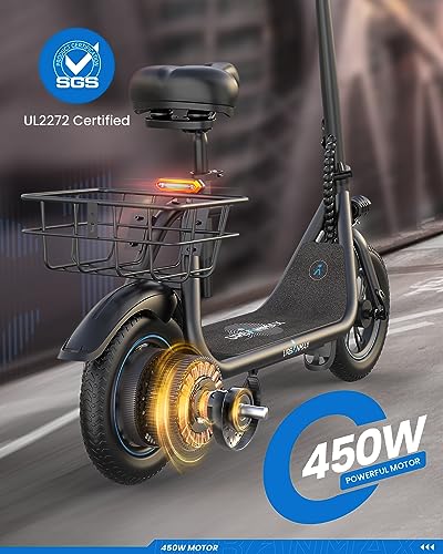 2026 URBANMAX C1 Electric Scooter with Seat, 450W Powerful Motor up to 22 Miles Range