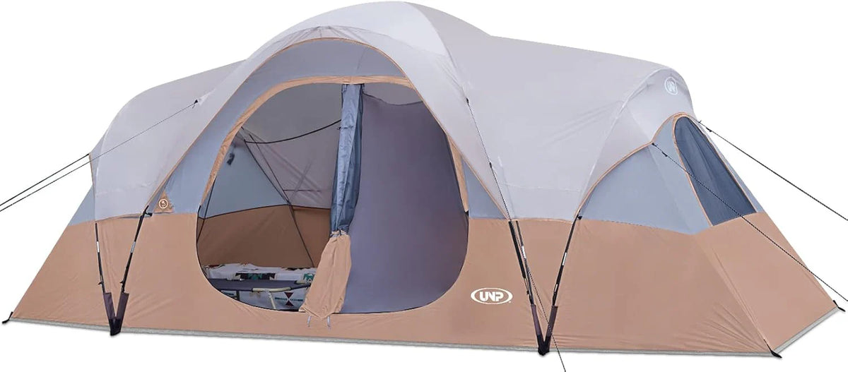 2026 Camping Tent 10-PERSON-FAMILY Tents, Parties, Music Festival Tent, Big, Easy Up, 5 Large Mesh Windows, Double Layer, 2 Room, Waterproof,…