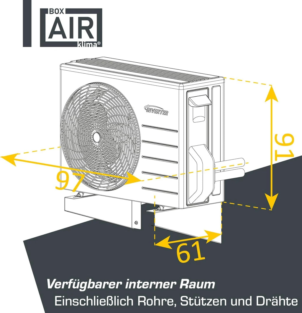 Cubierta protectora insonorizada para unidad exterior de aire acondicionado y bomba de calor (modelo 2026) – Rejilla protectora para bomba de calor – Cubierta para unidad exterior de aire acondicionado – Para aires acondicionados y bombas de calor –