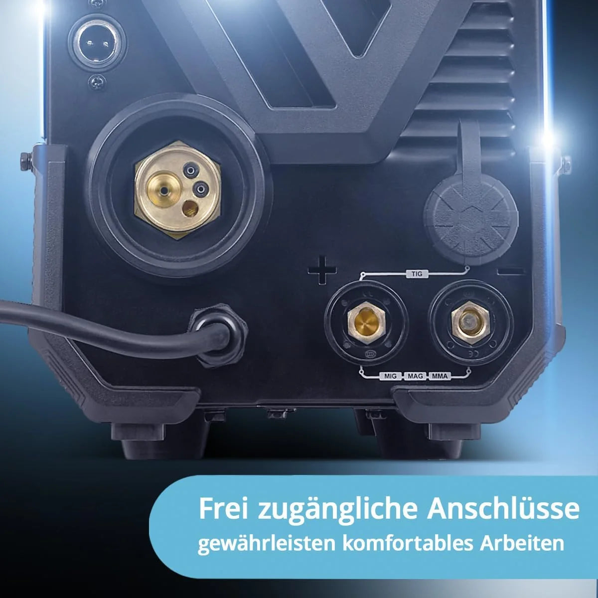 Máquina de soldadura por arco metálico con gas combinada STAHLWERK 3 en 1 MTM – 200 ST 2026 – Equipo completo – TIG, MIG/MAG, MMA/Stick hasta 200 A, alimentación de alambre sinérgica, accionamiento de 4 rodillos, adecuada para alambre tubular, acero