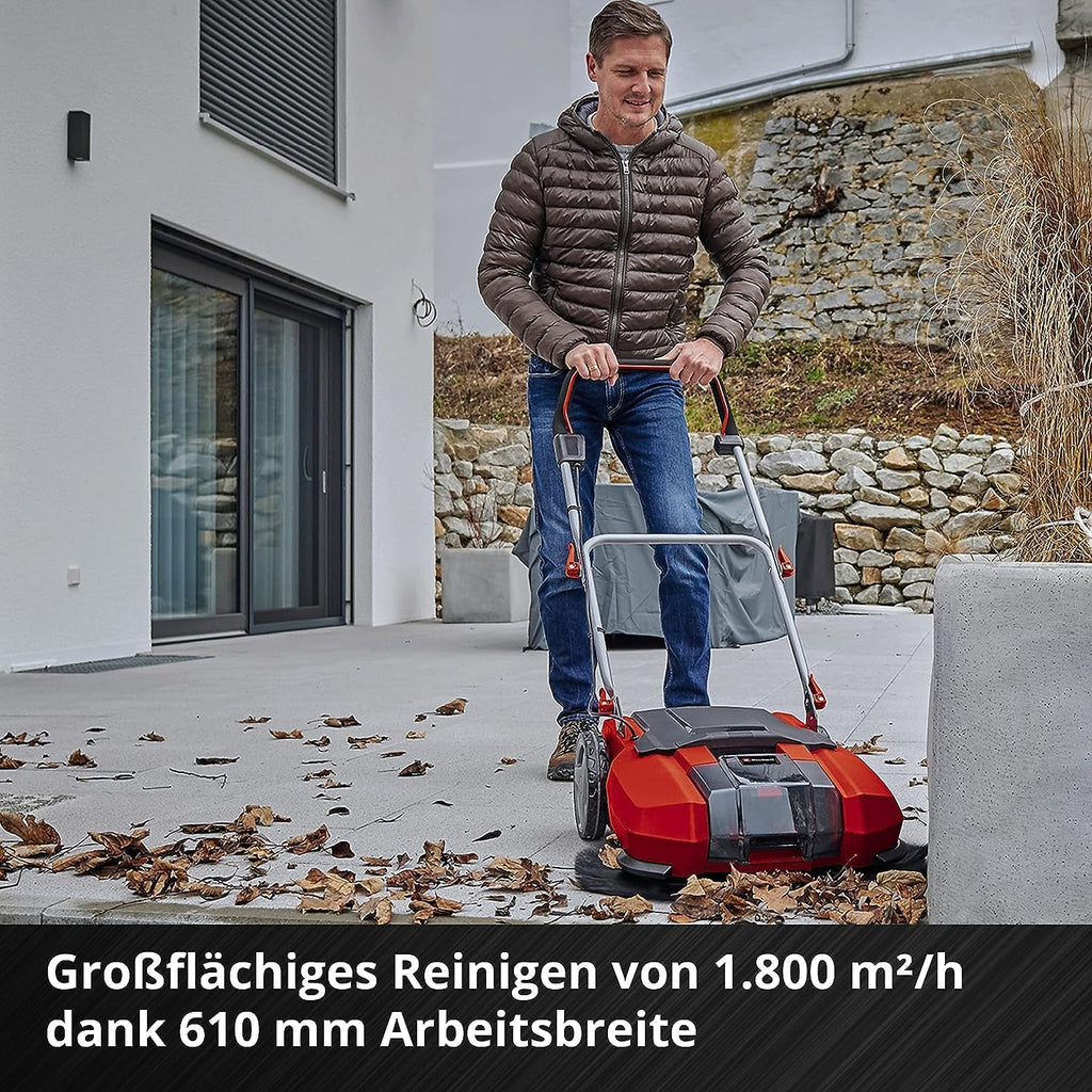 2026 Aspiradora inalámbrica Einhell TE – SW 18/610 Li – Solo Power X – Change (18 V, Li – Ion, depósito de suciedad de 20 L, ancho de trabajo de 61 cm, posición de estacionamiento, manillar ajustable, borde extraíble, interruptor de