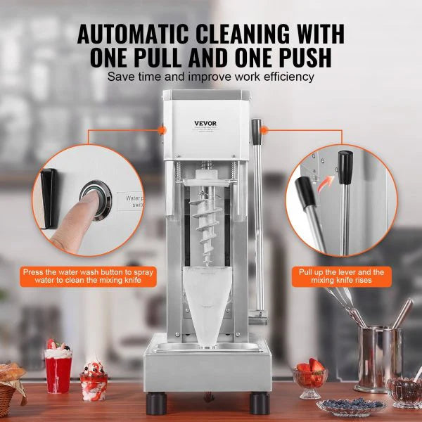 2026 Ice Cream Blender 750W High Speed Mixer 1740 Rpm 304 Stainless Steel New