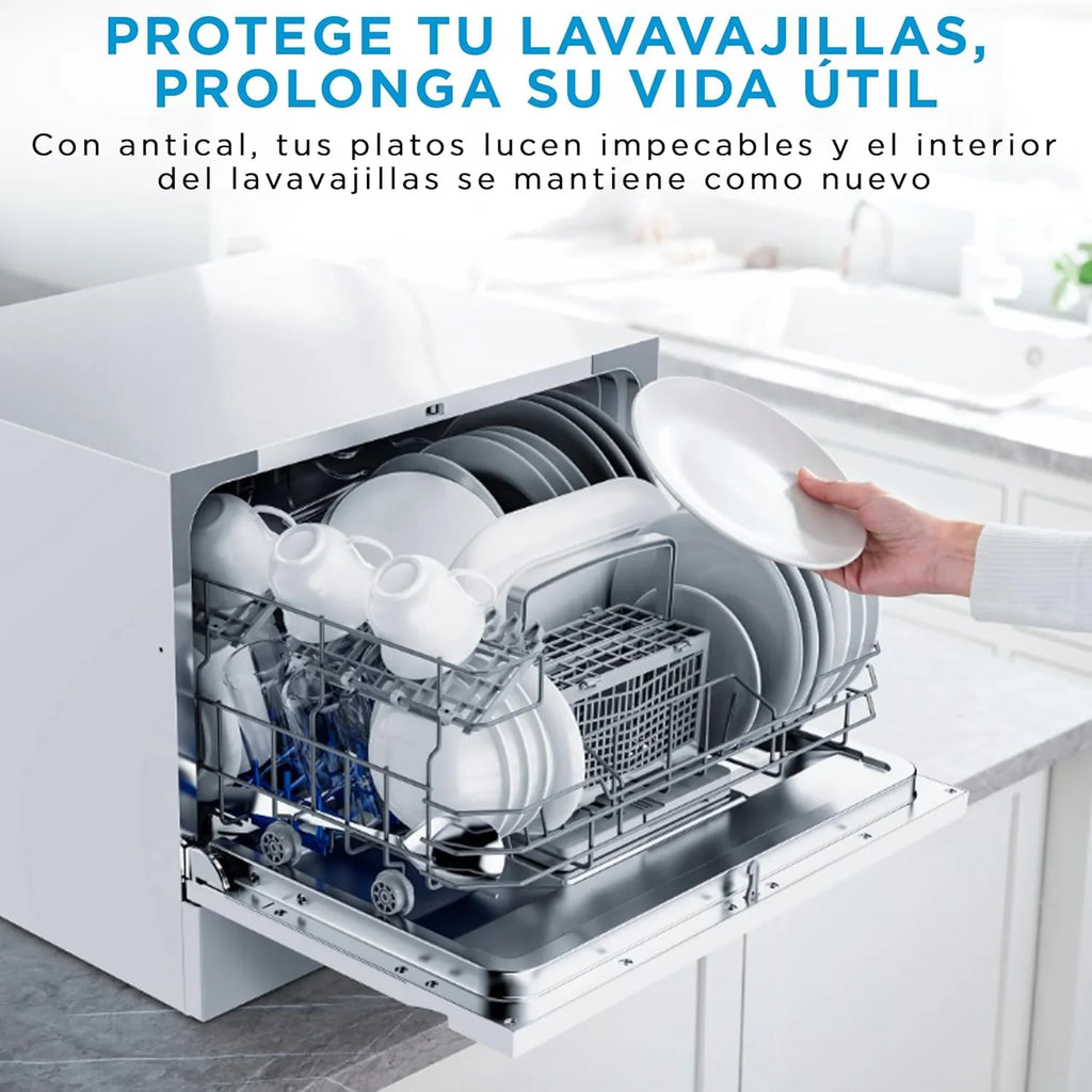 2026 Midea Lavavajillas Pequeño Blanco 55 cm para 6 servicios – Lavavajilla Compacto y Portatil sin Instalación – Lavaplatos con Programa Eco Ahorro, Filtro Antibacterias y Programación Horaria