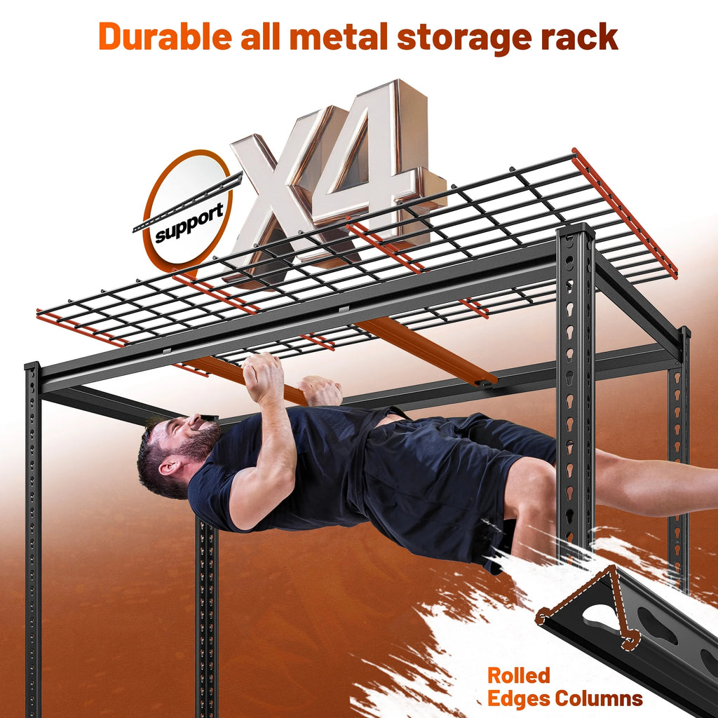 2026 REIBII 48" W Garage Shelving Units 5 Tier Storage Shelves Heavy Duty Adjustable Metal Utility Shelf-72" H x 48" W x 24" D