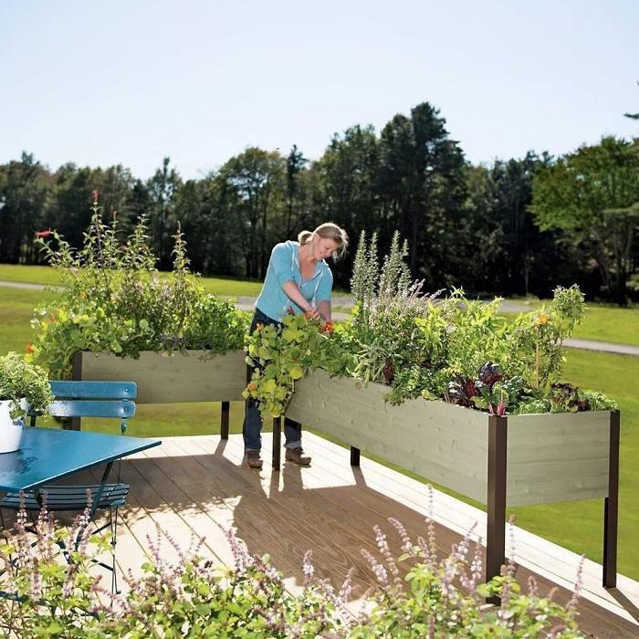 2026 Watering Eco-Stained Elevated Planter Box