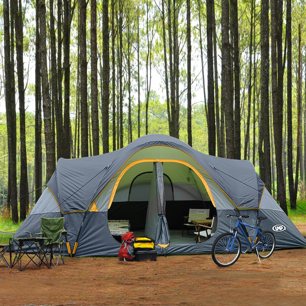 2026 Camping Tent 10-PERSON-FAMILY Tents, Parties, Music Festival Tent, Big, Easy Up, 5 Large Mesh Windows, Double Layer, 2 Room, Waterproof,…