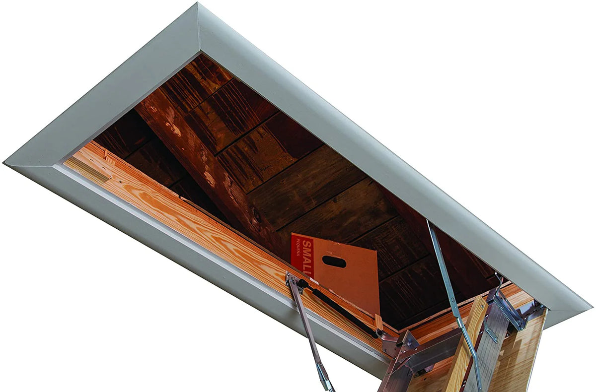 2026 25-1/2 by 54-Inch Elite, 7'8′′-10-Foot Ceiling Height, 375-Pound Capacity, Type IAA, AA2510, Aluminum Ladder, attic, x Rough Opening, Silver