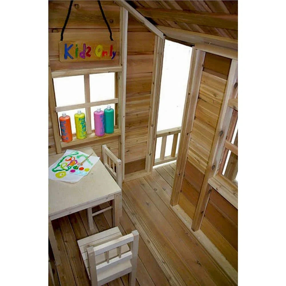 2026 Outdoor Living Today Little Squirt 6 ft. Cedar Playhouse with Windows and Dutch Door