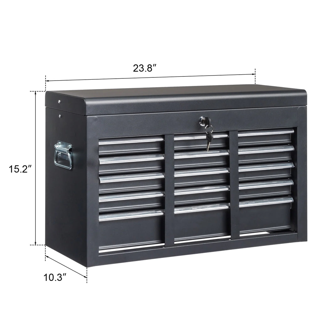 2026 IVV Tool Storage Box Chest with 5 Drawers Steel Repair Tool Box with Lock and Key, Black
