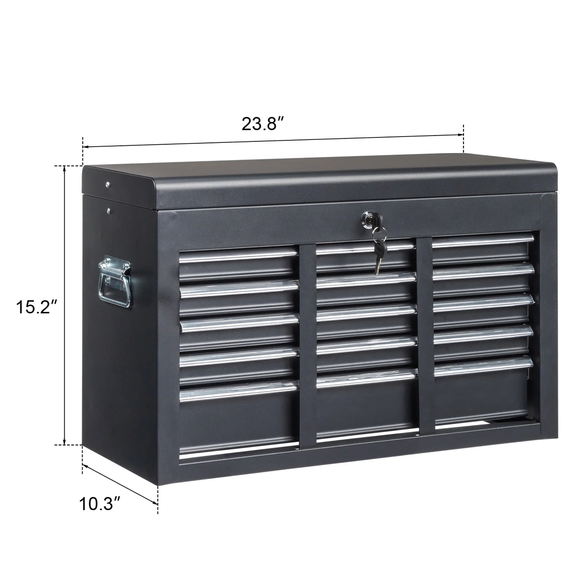 2026 IVV Tool Storage Box Chest with 5 Drawers Steel Repair Tool Box with Lock and Key, Black