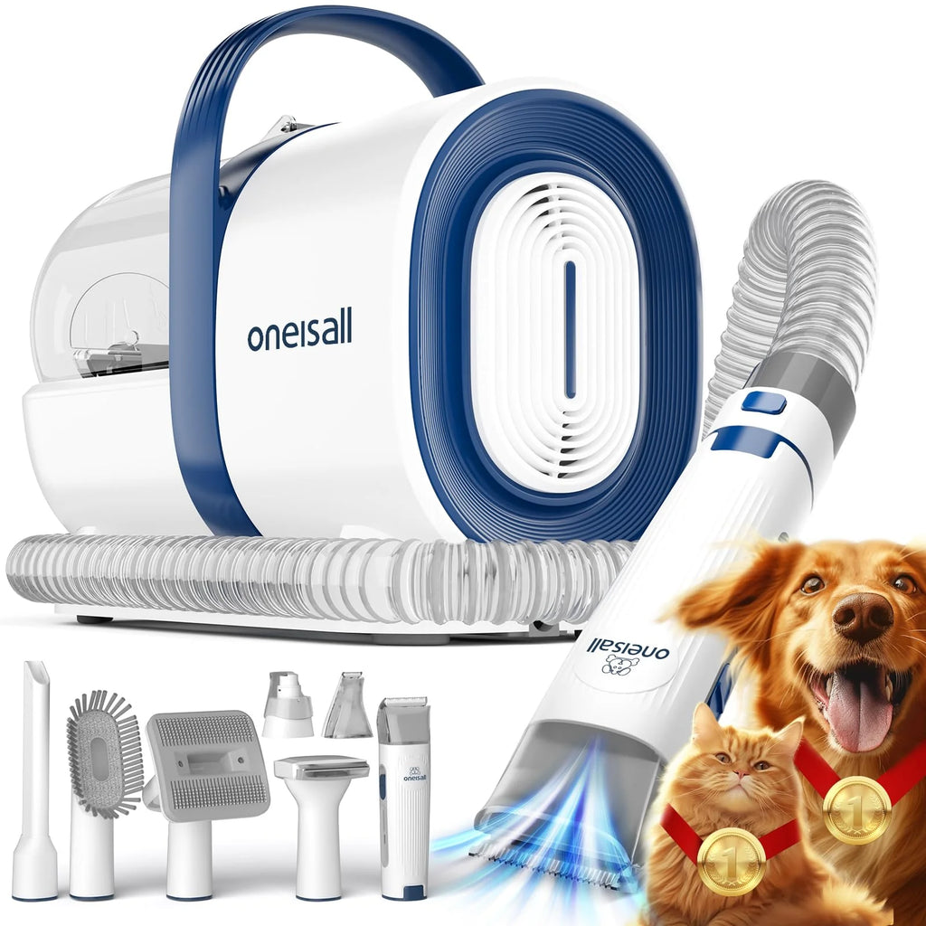2026 3-in-1 Dog Grooming Vacuum Kit with Clipper and Nail Grinder, Pet Hair Trimmer and Grooming Tool Set