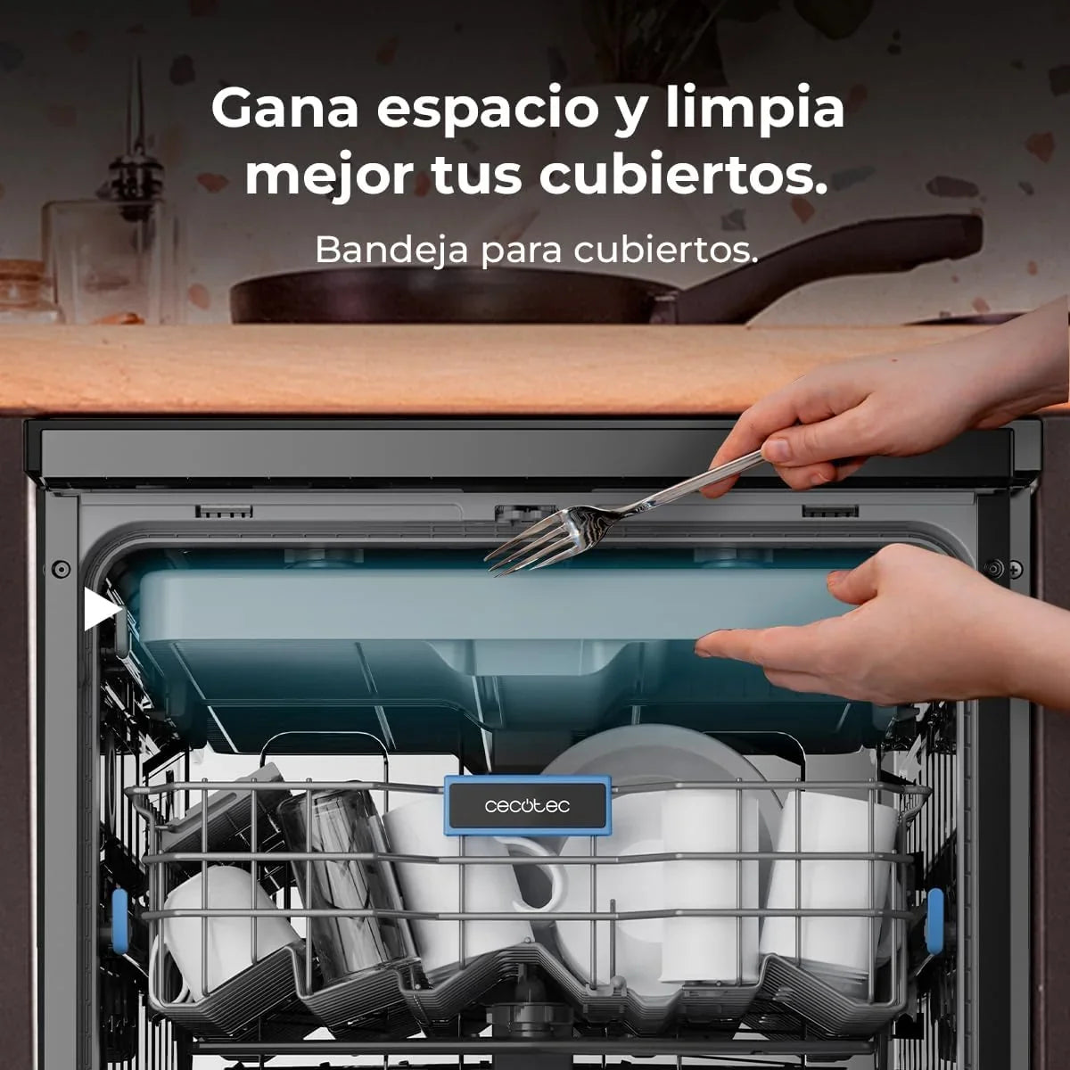 2026 Cecotec Lavavajillas 60 cm Libre Instalación Bolero Aguazero 6210 Dark D. 15 Cubiertos, Bajo Consumo, Pantalla Fullcolor XXL, Tercera Bandeja, 8 Programas, Dual Zone Wash, Bandeja Ajustable, Dark
