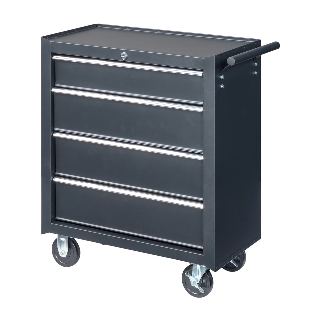 2026 IVV Tool Storage Box Chest with 5 Drawers Steel Repair Tool Box with Lock and Key, Black