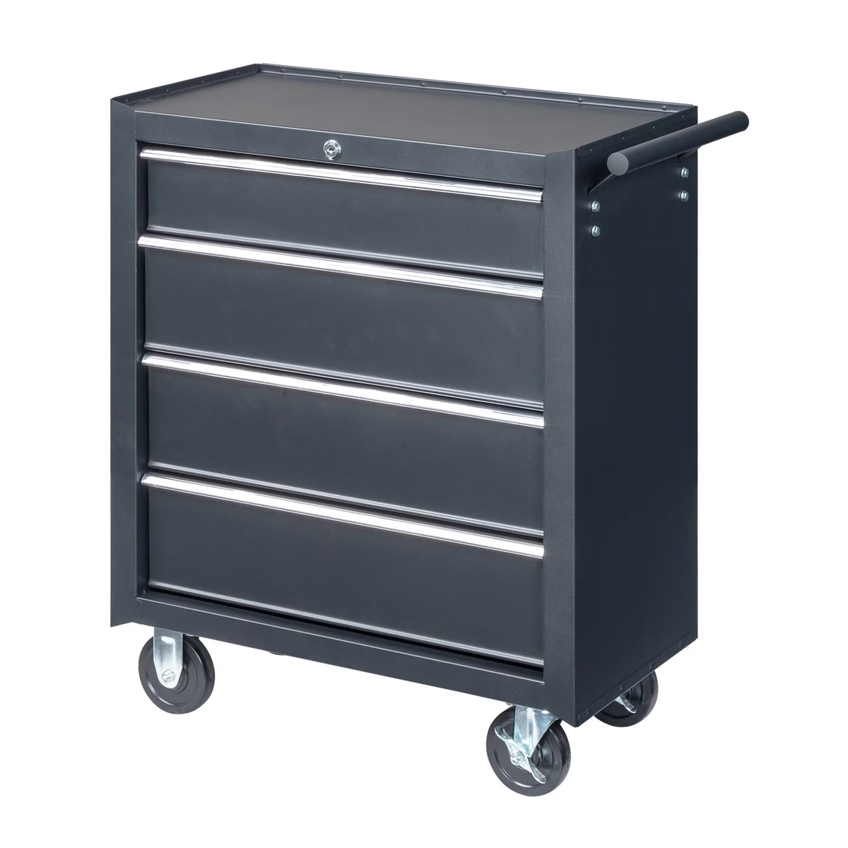 2026 IVV Tool Storage Box Chest with 5 Drawers Steel Repair Tool Box with Lock and Key, Black