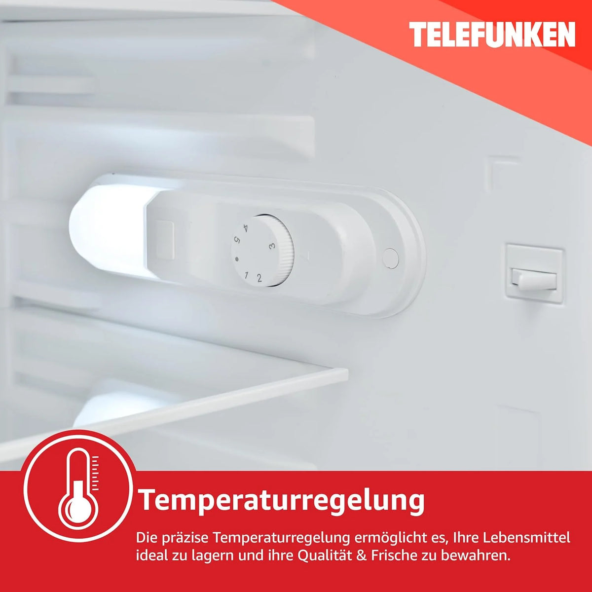 Refrigerador independiente TELEFUNKEN 2026 sin congelador | Capacidad de 135 litros | Refrigerador pequeño con cajón para verduras | Refrigerador de tamaño completo | Bisagra de puerta reversible | C – 135 – 100 – S Plata