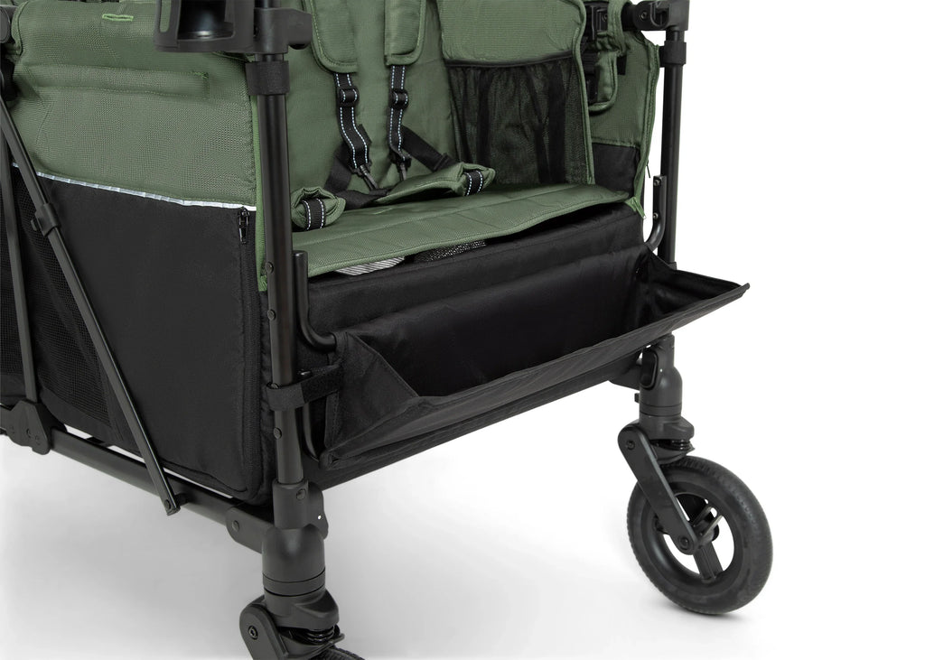 Carrito-Paseador Jeep Wrangler Deluxe para 4 Niños – Capota Desmontable, Bolsa Térmica, Asientos Modulares, Almacenamiento XXL, Ruedas Antipinchazos, Manillares Ajustables 2026