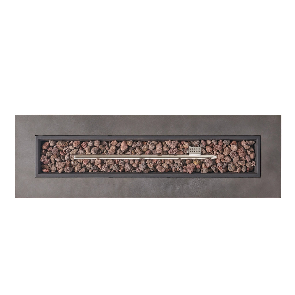 2026 Christopher Knight Home Wellington Outdoor 50,000 BTU Rectangular Fire Pit (No Tank Holder) by  Brushed Brown