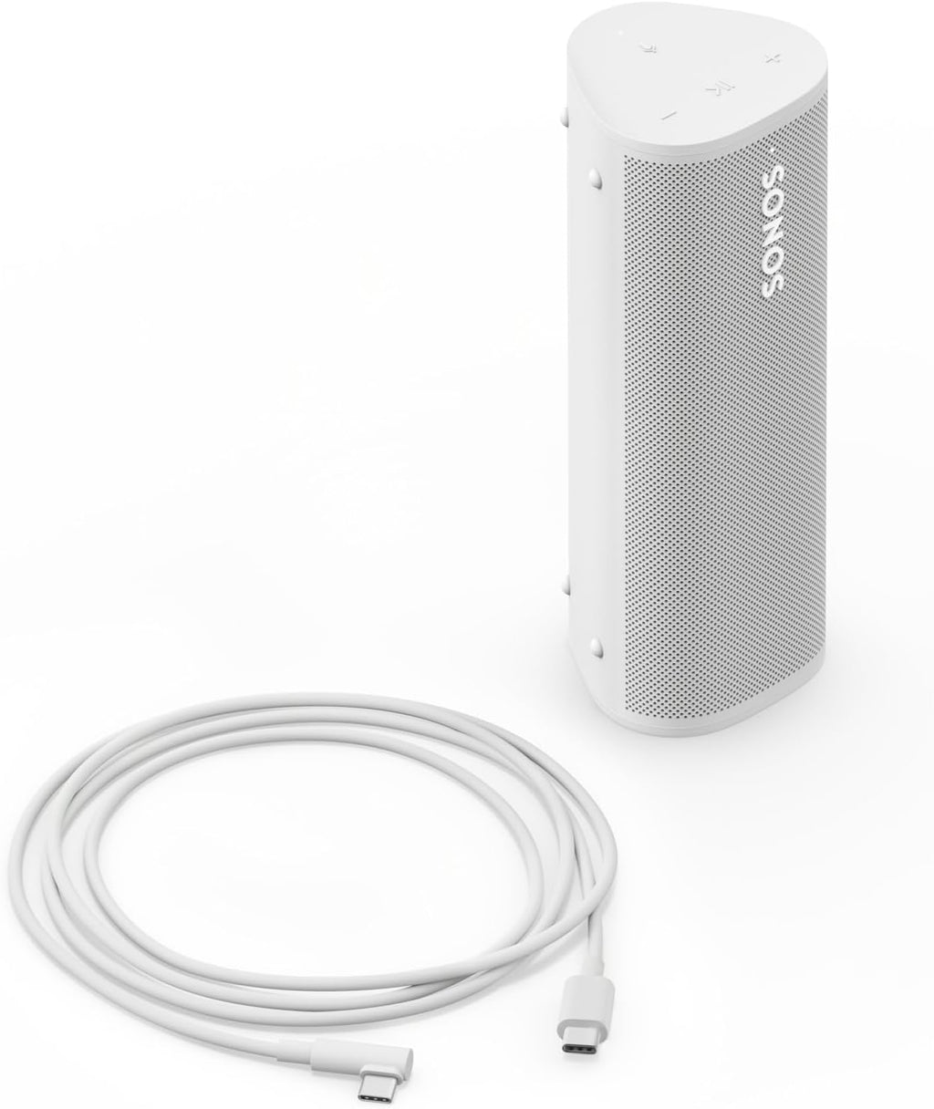 Sonos Roam 2 (2026) | Altavoz ligero, portátil e impermeable con Bluetooth, Wi – Fi, al menos 10 horas de autonomía y control por voz para uso en interiores y exteriores – Blanco