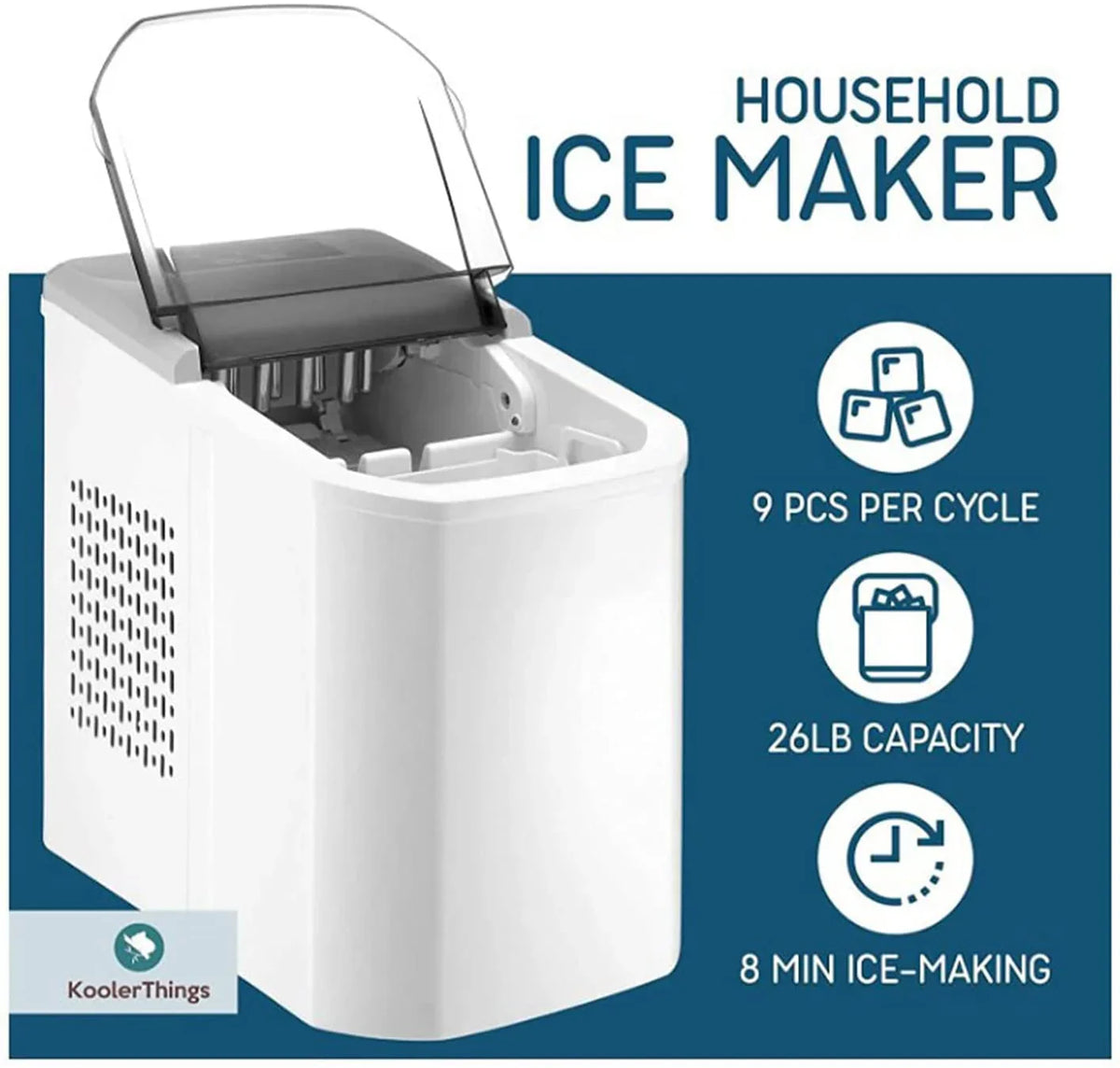2026 Ice Maker Ice Cube Maker, Ice Making Countdown LED