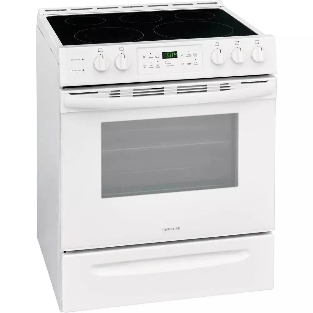 2026 30 in. 5.0 Cu. ft. Single Oven White with Nvs Black Glass