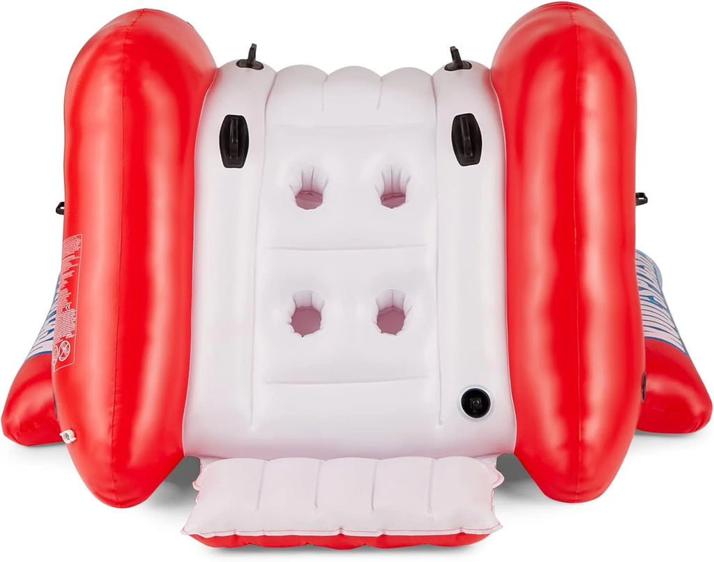 2026 Inflatable Water Slide Swimming Pool Play Center with Built in Sprayers for Kids and Adults, Ages 6 and Up, Blue