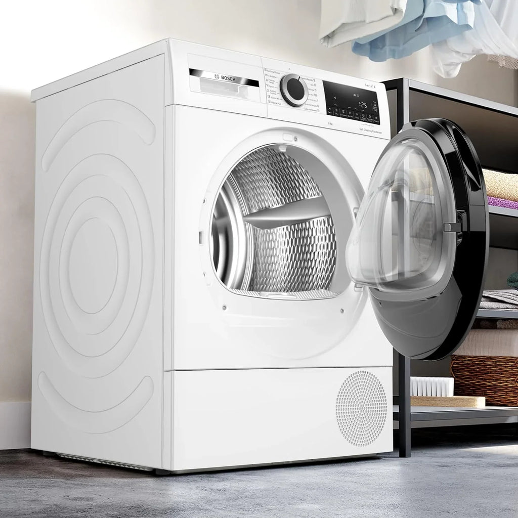 2026 Bosch – Secadora con bomba de calor, 8 kg, AutoDry, Antiarrugas, Media carga, Blanco, WQG235D1ES, Lanzamiento 2025