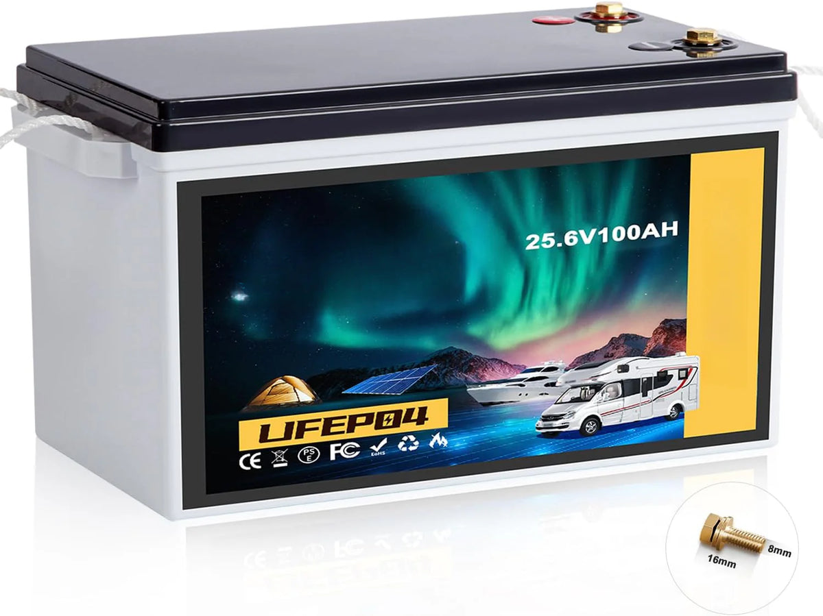 2026 100AH 24V Lithium Battery Built-in 100A Bms,up to 20000 Deep Cycle,perfect for Trolling Motors, Marine,rv,boat,solar System Home Storage