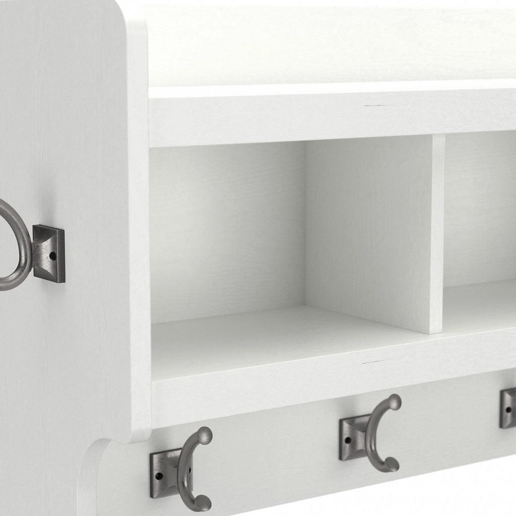 2026 40 Inch Wall Mounted Coat Rack with Shelf, Wooden Entryway Storage and Hanging Organizer