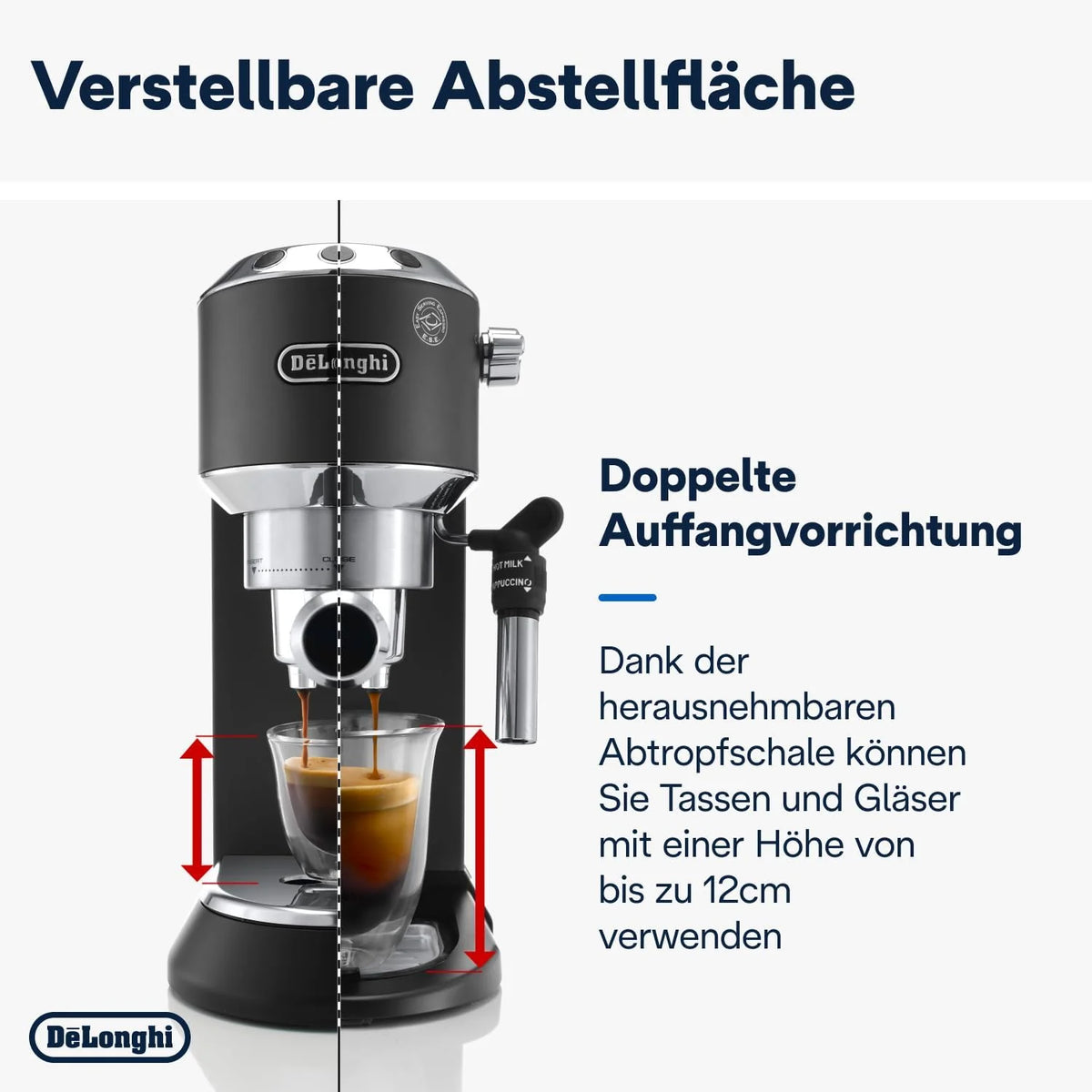 Cafetera espresso De'Longhi Dedica Style EC 685.M de 2026 con portafiltro, espumador de leche profesional, solo 15 cm de ancho, para café molido o cápsulas ESE, depósito de agua de 1 l, color plata.