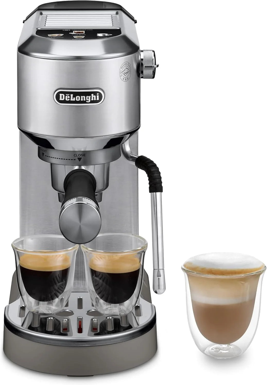 De'Longhi Dedica – Cafetera de Bomba de Acero Inoxidable para Café Molido o Monodosis, Espresso y Capuchino, Depósito de 1.3 Litros, Sistema Antigoteo, Modelo EC685.M, Color Metal 2026
