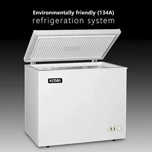 2026 Commercial Top Chest Freezer 7 Cu. Ft - Deep Ice Cream Freezer with Wire Storage Basket, Solid Door, for Groceries, Kitchen, Restaurant White