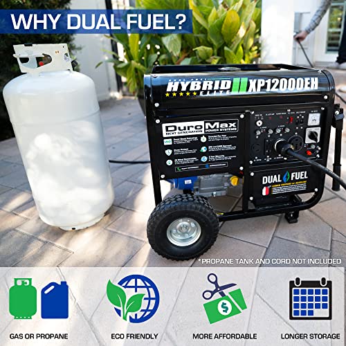 2026 XP12000EH Dual Fuel Generator – 12,000W Gas/Propane, 457cc 4-Stroke Engine, EPA/CARB Compliant